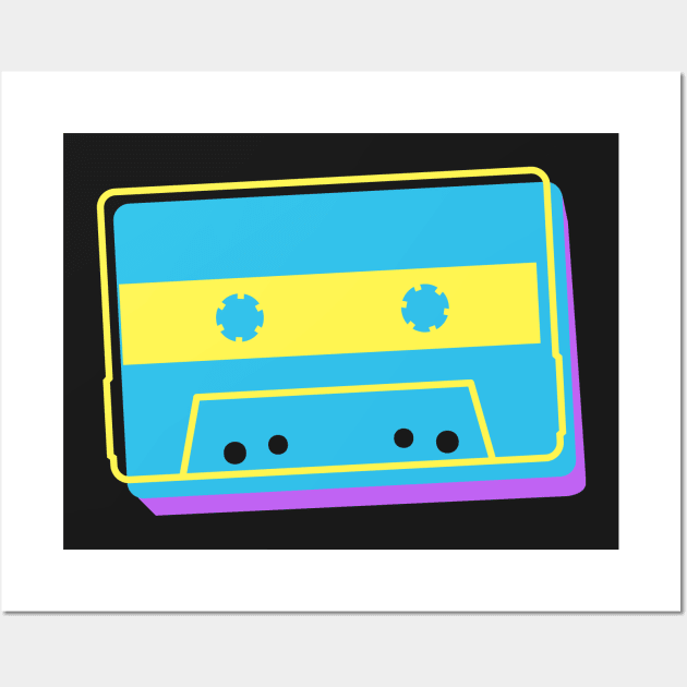 Retro 90s EDM Cassette Tape Wall Art by MeatMan